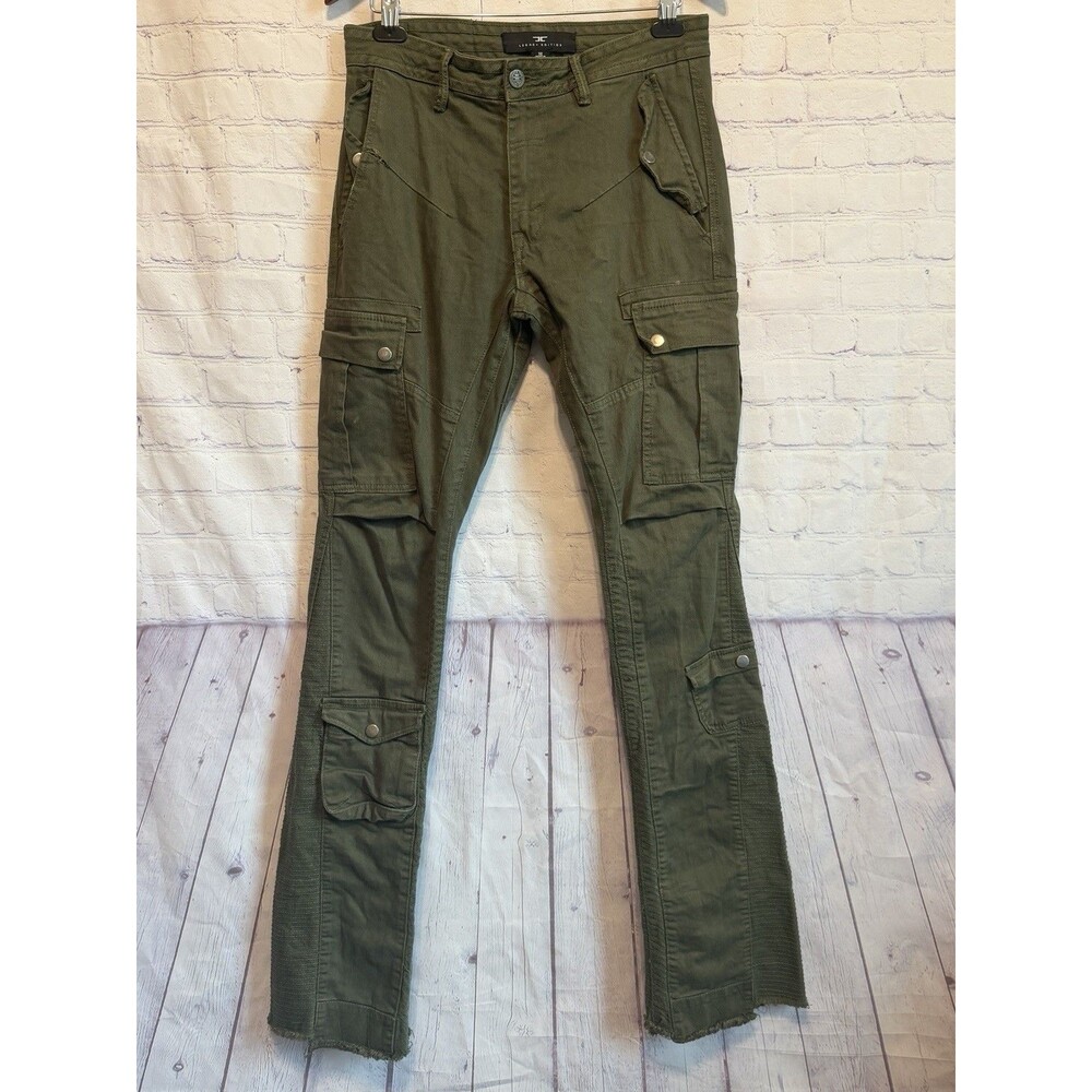 Jordan Craig Cargo Pants Mens 32x37 Green Martin Stacked Moto Pockets Cargo